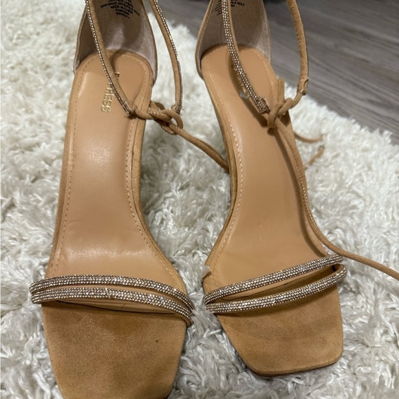 Express Gold Rhinestone Sandals - Picture 9 of 16